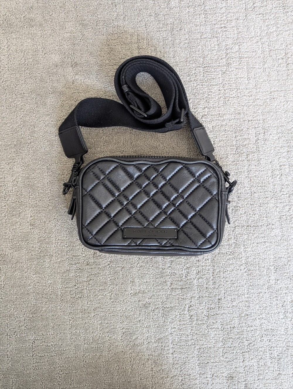 Kurt Geiger bag used only once. Quilted Crossbody Bag - Black
